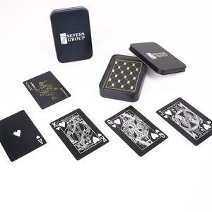 Manufacturer OEM Custom Black Game Card Playing Cards With Tin Box