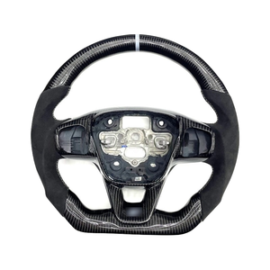 Volant en fibre de carbone de qualité supérieure pour <span class=keywords><strong>Focus</strong></span> <span class=keywords><strong>ST</strong></span> <span class=keywords><strong>Line</strong></span> 18 19 21 modèles Texture personnalisée antidérapante confort poignée Style de course Durable - Product Image 1