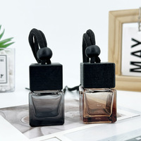 Diffuseur d'huiles essentielles pour voiture, flacon de parfum miniature de luxe, 8 ml, pendentif en verre dégradé, pour l'intérieur de la voiture
