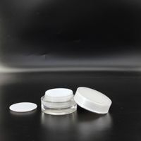 Botol Sampel Krim Leher Lebar Akrilik/PS 0.5oz Strength Factory, Kemasan Perawatan Kulit Kosmetik, Logo Kustom Model 018
