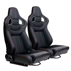 Sièges de voiture noirs de haute qualité, sportifs, réglables, type baquet, pour la simulation de course, pour <span class=keywords><strong>BMW</strong></span> et Honda, en cuir. - Product Image 3