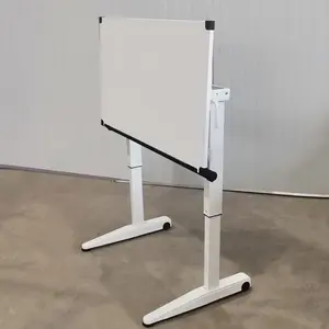 Çift bacak pnömatik yüksekliği ayarlanabilir yüksek masa Sit standı katlanır masa üstü gaz lifti masa çevirme üst çizim çizim masa