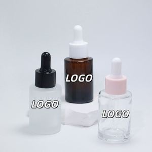 ขวดแก้วใสทรงกลมแบบใหม่ขนาด 30 มล. พร้อมหัวหยดแบบไหล่เรียบ - Product Image 1