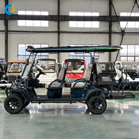 Voiturette de golf chinoise Robetaa 6 places à batterie lithium, modèle surélevé 4+2, pour la chasse, vente en gros, prix
