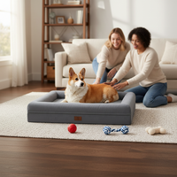 Maßgefertigtes Orthopädisches Hundebett Hersteller Arktischer Samt Wasserdichtes Haustier-Sofa Großhandel 28D 35D Hochunterstützender Schwamm OEM