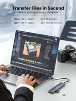 Dockteck Aluminium 7-in-1 USB-C Dockingstation Multiport-Hub 4K HDMI 100W PD-Ladung für MacBook Laptop Tablet