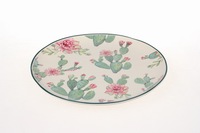 Assiettes rondes en céramique durables pour le dîner, avec logo personnalisé en couleur, pour mariage, maison et restaurant