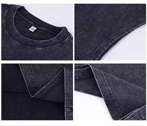 Camisetas Oversize de Algodón 100% Tejido de Alta Calidad para <span class=keywords><strong>Hombre</strong></span>, con Hombros Caídos, Lavado Ácido, Estampado Personalizado de Animales, Venta al por Mayor - Product Image 3