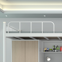 Étagère à palettes sélective en acier moderne pour dortoirs, écoles, appartements et hôtels - Loft pour étudiants adultes avec bureau