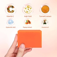 Savon Biologique Éclaircissant Anti-Acné à l'Acide Kojique pour Corps et Visage, Supprime les Taches Brunes et Noires, Blanchissant, Marque Privée en Gros