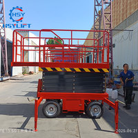 Plateforme de travail aérienne mobile de 500 kg, 4-18 m, plateforme élévatrice à ciseaux hydraulique électrique remorquable