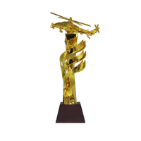 Trophée d'avion d'aviation en alliage de zinc de conception de haute qualité trophée en métal de logo gravé personnalisé