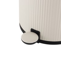 Poubelle gaufrée à pédale avec couvercle à fermeture douce, ensemble d'accessoires de salle de bain avec poubelle à pédale et porte-brosse WC
