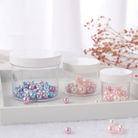 Pot de boue en plastique personnalisé, transparent, avec large bouche, contenant visqueux, PS