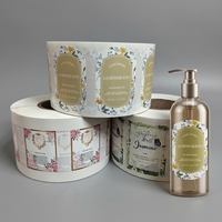 Étiquette cosmétique imperméable personnalisée, autocollant vinyle résistant à l'huile pour l'emballage de flacons et tubes de soins de la peau et de maquillage