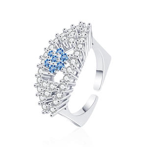 แหวนแต่งงานเพทายสำหรับสุภาพสตรี ดีไซน์ทันสมัย รูปทรงศาสนา ปรับขนาดได้ ผลิตจากโลหะผสมและทองแดง ประดับพลอย งานฝีมือชุบเคลือบ - Product Image 5