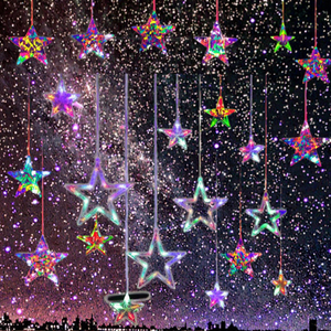 Holiday Star <b>Lights</b> Warm Color IP54 Waterproof Rechargeable Solar Powered LED Christmas Decoration Outdoor - Product Image 6