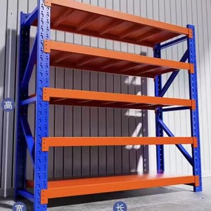 מתלה כבדה אחסון מתכת מדפים יחידת זווית מרופקת עיצוב דור חדש של מדפים ערמים & מדפים - Product Image 1