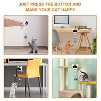 Juguete Láser Automático Giratorio para Gatos con Movimiento de Robot, Accesorios para Mascotas con Plumas y Sonido, Bola para Perseguir y Rascar para Gatos