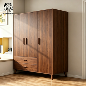 Armoire de chambre à coucher en MDF, nouveau design, avec logo personnalisé, prix de gros usine, stock important, écologique, de qualité supérieure. - Product Image 6