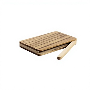 Wooden Square <b>Memo</b> <b>Pad</b> Holder Set Natural Finish Customizable Size Shape Blank Style Promotional Desk Organizer Customized - Product Image 3