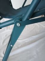 Chaise de plage d'hôtel à cadre en acier inoxydable sur mesure, écologique, durable, portable, pliable, inclinable à gravité zéro pour l'extérieur