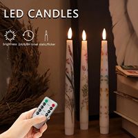 Lilin LED Tanpa Api Bentuk Bunga dengan Remote Control, Baterai, Buatan Tangan, Nyala Api 3D untuk Rumah, Pernikahan, Diwali