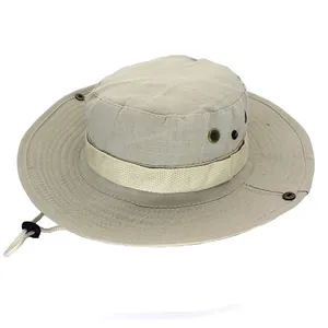 Outdoor Wide Brim Fishing Bucket Hat Mountaineering Leisure Breathable Sun Hat Summer Sunproof Bucket Hat