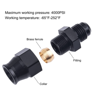 Hofa Racing - Adaptador de tubo recto de aluminio universal AN4 AN6 AN8 AN10 AN12 de gran venta para conexión macho AN - Product Image 3