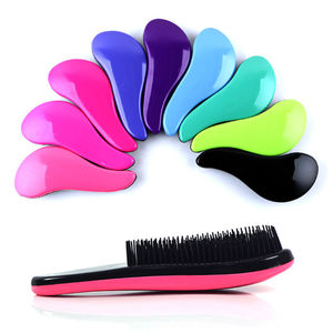 Hairbrush Oval Plastic Anti <b>Tangling</b> Hair Care Smoothing Portable Long Hair Brush Rose Red Blue Silver - Product Image 1
