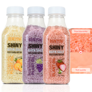 Sels de bain minéraux naturels à base de plantes de l'Himalaya - Lavande et rose, pour une aromathérapie relaxante et des bains apaisants - Product Image 1