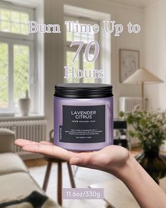 Soy <strong>Candles</strong> for Home Scented 11.6oz Lavender <strong>Citrus</strong> Aromatherapy <strong>Candles</strong> - Product Image 2