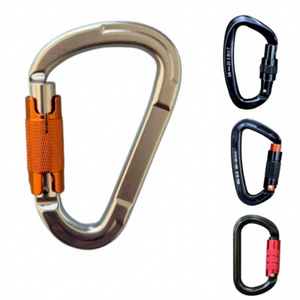 Mosquetón de Bloqueo en Forma de D Personalizado de 25 kN, Aluminio Aeroespacial 7075 con Cierre de Rosca para Escalada en <span class=keywords><strong>Roca</strong></span>, Arnés, Mochila, Rescate, OEM - Product Image 1
