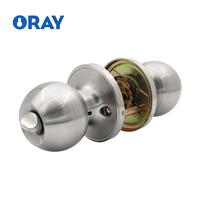 Serrures de porte de sécurité à boule ronde de style moderne Poignées de porte industrielles et en bois universelles pour acier inoxydable