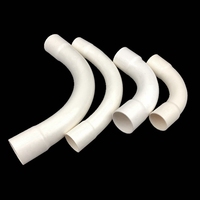 Conector de Tubería de PVC Rígido de 2 Pulgadas y 90 Grados, Extremo de Campana, Cédula 40, Accesorios para Conductos Eléctricos Grises, Certificación ETL, Fundición