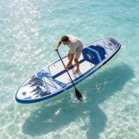 Tabla de Paddle Inflable Premium de 11 pies x 33 pulgadas con Gráfico Nevado y Bomba, BLUEWAYS Frozen Lake Expedition SUP para Deportes de Invierno