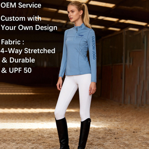 <span class=keywords><strong>Maglia</strong></span> da Equitazione OEM per Donna, Elasticizzata in 4 Direzioni, UPF 50, Asciugatura Rapida, Stile Western - Product Image 1