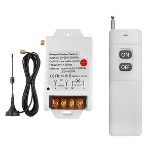 Interrupteur sans fil universel RF 433Mhz 110V 220V 30A Portée 5000M Télécommande pour portail électrique, éclairage, pompe à eau G804 - Product Image 1