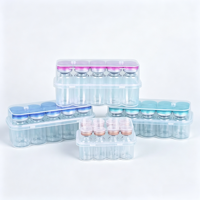 Flacons en verre transparent de 3 ml, couleur aléatoire, gaufrés avec vernis recyclé, pour usage expérimental et de recherche uniquement