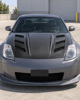 Kap Mesin Serat Karbon untuk Nissan 350Z Z33 2003-2008 Penutup Mesin Depan Ringan Suku Cadang Upgrade Bodi Mobil