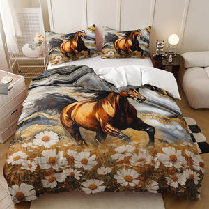 Feelyou 3D imprimé cheval au galop housse <span class=keywords><strong>de</strong></span> couette ensemble faune couette literie avec motif animal <span class=keywords><strong>de</strong></span> <span class=keywords><strong>ferme</strong></span> - Product Image 6