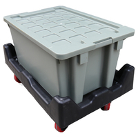 Caisses de transport industrielles en plastique pour poissons, bacs de stockage carrés empilables et emboîtables