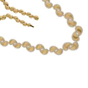 Moissanite 925 <b>Silver</b> <b>Choker</b> Necklace Gold Tone Pave Style Elegant Wedding Engagement Jewelry Gift for Her Fashion Design - Product Image 4