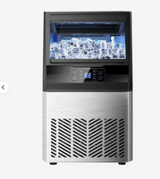 Machine à glaçons commerciale haute capacité avec une capacité de 200 kg et un stockage de 120 kg de glace, équipement de fabrication de glace certifié CE.