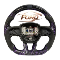 Volant personnalisé en fibre de carbone LED pour Dodge Challenger (Hellcat, SRT, R/T, SE) et Charger, fibre de carbone forgée violette