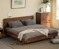 AJJ-Q393 Nouveau lit double en bois massif chinois pour chambre d'hôtes