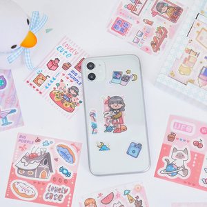 Phim hoạt hình Kawaii tay dán tài khoản nhà máy bán hàng trực tiếp DIY trang trí Sticker máy tính xách tay chai sổ cái Sticker - Product Image 6