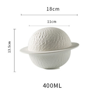 Vaisselle haut de gamme en céramique écologique blanche et noire, motif roche, en forme de bol, pour fêtes, maisons et restaurants - Product Image 2