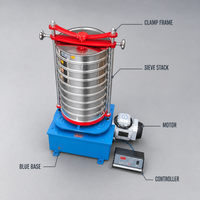 Machine de secouage électrique de laboratoire en acier inoxydable, tamis vibrant standard pour essais, avec excellente réactivité