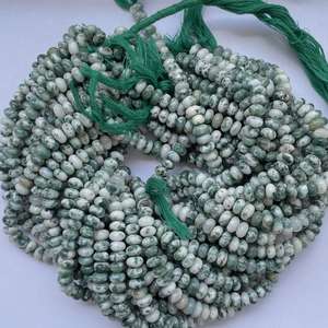 Perles Rondelles Lisses en Agate Mousse Verte Naturelle 6mm 8mm 10mm pour Fabrication de Bijoux Bracelets Colliers Qualité AAA IGI - Product Image 2